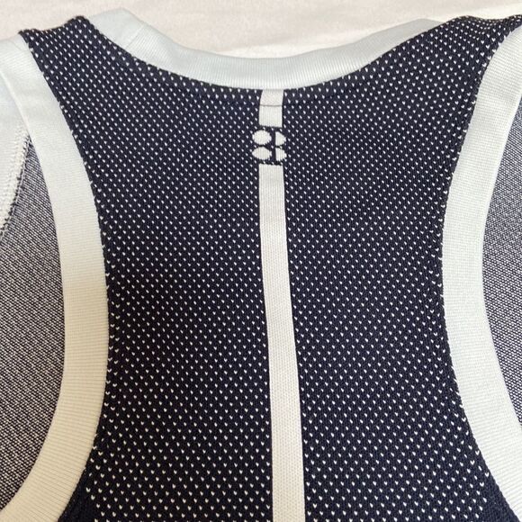 Sweaty Betty Interval Gym Tennis Seamless Dress Medium Navy Blue - Picture 10 of 14